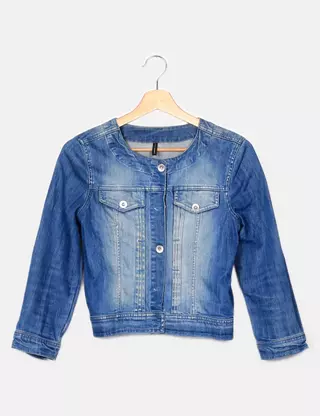 Vintage Mid-Blue Enzyme Washed Jeans